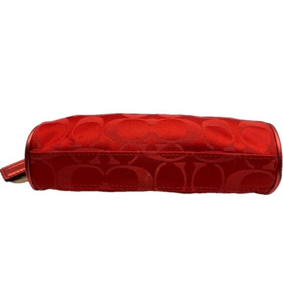 COACH Red Limited Edition Estee Lauder 2010 Cosmetic Make Up Bag - Picture 3 of 10